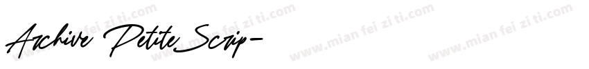 Archive Petite Scrip字体转换